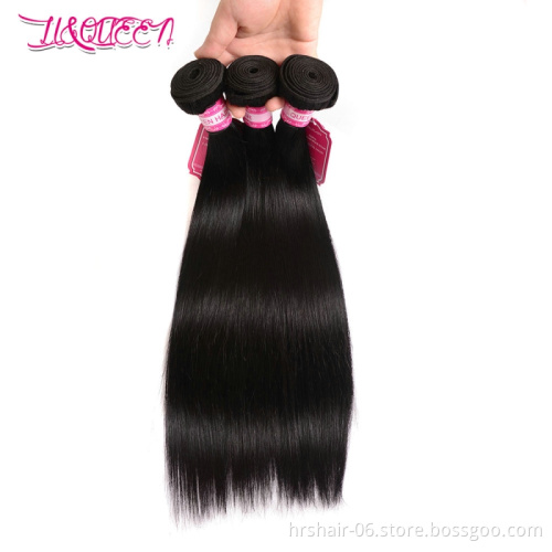 100% Virgin natural Black Hair Straight Human Remy Hair Bundles Weave Extensions